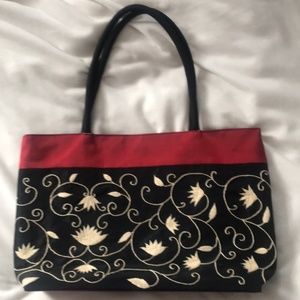 100% Silk Purse with Embroidery